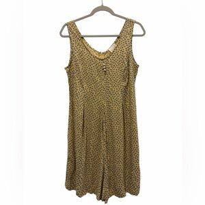 MODA INTL Romantic Yellow & Blue Floral Print Cottagecore Romper (M) Soft Girl